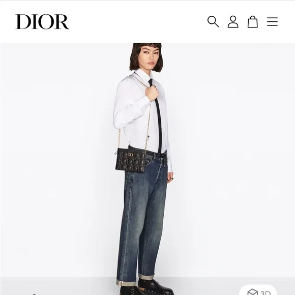 DIOR Caro bag with chain - Picture 3 of 10
